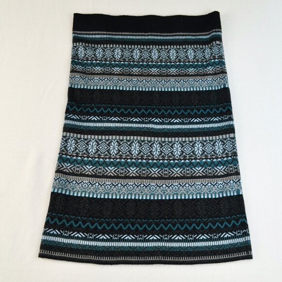 Icelandic Design Fair Isle Size Medium Women's Sweater Knit Skirt Wool Blend - Picture 5 of 9